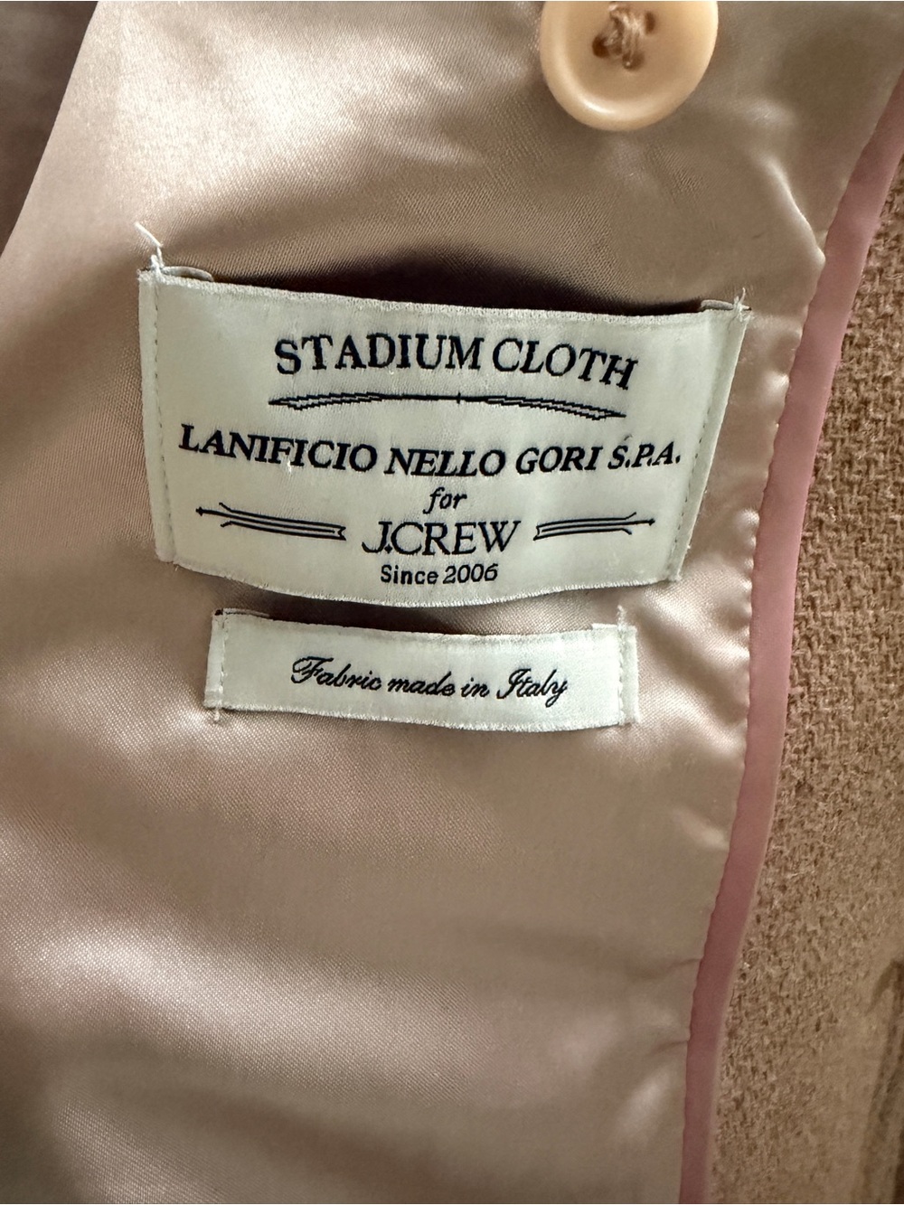 J.Crew Camel Wool Blend Hooded Trench Coat with Dark Brown Collar - Picture 4 of 5